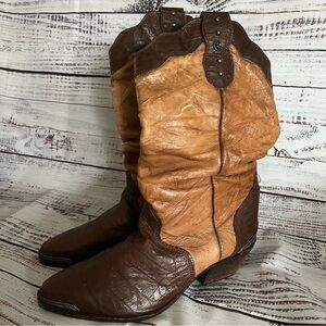 Zodiac USA Women’s Cowboy Western Boots Vintage Brown/Tan Size 7.5